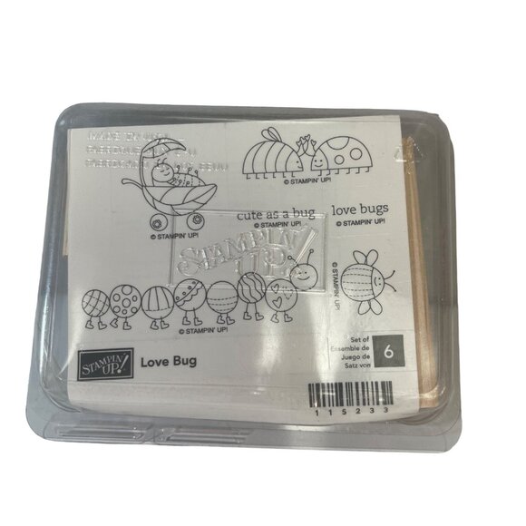 Stampin Up Love Bug Rubber Stamp Set Unmounted New - Picture 1 of 3